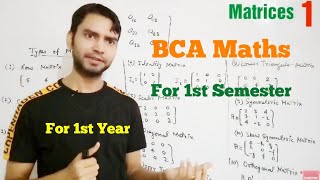 BCA Maths Matrices 1 [upl. by Atte]