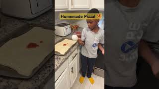 Making homemade pizza first cooking video cooking [upl. by Roderic743]