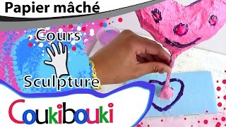 CŒUR en papier mâché Cadeau Fête des Mères‎  COURS COUKIBOUKI Comment faire  Heart  How to Make [upl. by Hasina]