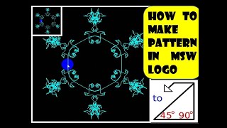 How to make a Pattern in MSW LogoMSW LOGO command for PatternMSW logo command for class 4 amp 5 [upl. by Mobley]