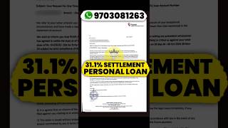 Personal Loan Settlement 311 loansettlement loans [upl. by Anirtruc]