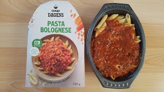 Coop Pasta Bolognese With Minced Meat Tomatoes And Herbs [upl. by Annabella]