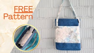 How to sew a Minimalist Tote Bag Free Pattern [upl. by Froh]