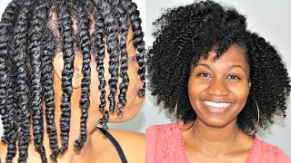 NATURAL HAIR FLAT TWIST OUT  Taliah Waajid Shea Coco Line [upl. by Aernda]