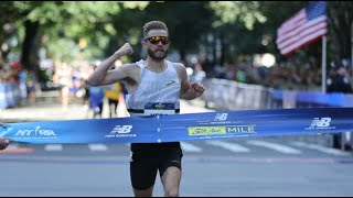 Josh Kerr Smashes 5th Ave Mile Record Runs 344 For The Win Interview [upl. by Ber518]