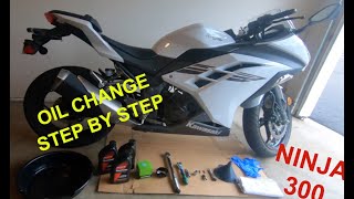 Ninja 300 Oil Change  Best step by step [upl. by Marga512]