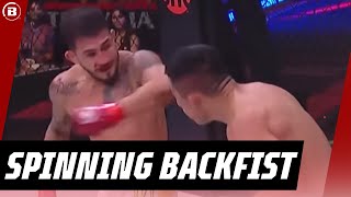 What a SPINNING Backfist 🔥  Sergio Pettis vs Kyoji Horiguchi  Bellator MMA [upl. by Levins]