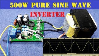 Share How To Make 500W Pure Sine Wave Inverter  H Bridge Transformer Driver [upl. by Atinrehs]