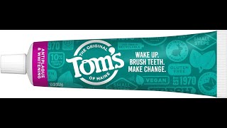 Toms of Maine Toothpaste Review [upl. by Comethuauc]