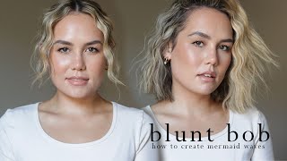 how I style my short hair pt 2  mermaid waves  alexa blake [upl. by Nyrat]