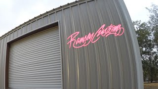 Metal Building Shop Construction  Ramsey Customs  KB Metal Buildings  Mancave Barndominium [upl. by Oicnecserc771]