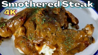 Smothered Steak In Brown Gravy [upl. by Norbert]