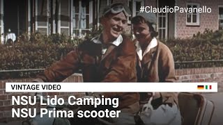 NSU Lido Camping VintageVideo Ausflug mit NSU Prima Roller [upl. by Asseniv]