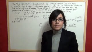 QUIMICA Enlace Ejercicio 16 Parámetros de enlace difluoruro de oxígeno [upl. by Zeret]