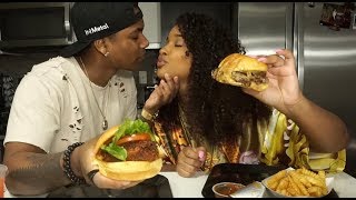 KISSING MY EXGIRLFRIEND  Shake Shack Mukbang ft Corie Rayvon [upl. by Elleynad]