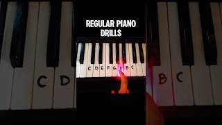 Regular Piano Drills For Beginners piano pianotutorial pianolessons [upl. by Riddle]