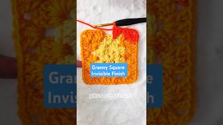 crochet invisible finish how to make a seamless finish for granny square shorts crochet tutorial [upl. by Hamford22]