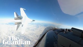 US military releases footage showing Russia fighter jet in unsafe manoeuvre near Alaska [upl. by Jobi]