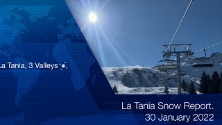 La Tania Snow Report 30 Jan 2022 lataniacouk [upl. by Euqinad873]