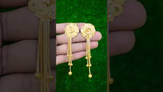 LATEST EARRINGS DESIGNS NEW MODEL  Gold Earring Design [upl. by Agon]