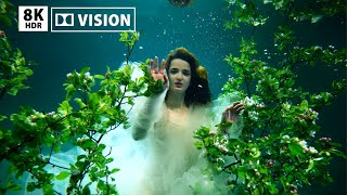 8K HDR Beautiful Girls Fashion Shoot  Under Water  Dolby Vision [upl. by Anoerb]