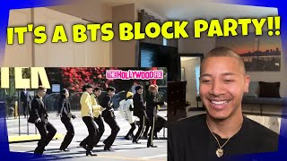 Reacting to BTS amp James Corden Perform Butter Dynamite amp PTD For Fans On The Street In LA [upl. by Punak]