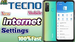 How to tecno mobile new internet settings  Tecno mobile new internet settings 2020 [upl. by Dazraf]