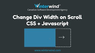 Change Div Width on Scroll with CSS amp JavaScript [upl. by Eneryc]