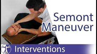 Semont Liberatory Maneuver  Posterior BPPV Treatment [upl. by Ynwat138]