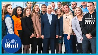 Putin delivers speech to students at Moscow University [upl. by Dnumsed602]