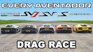 EVERY Lamborghini Aventador DRAG RACE [upl. by Esilahs902]