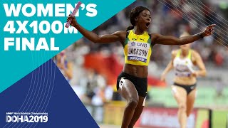 Womens 4x100m Relay Final  World Athletics Championships Doha 2019 [upl. by Pauwles631]