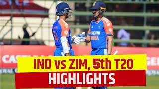 IND vs ZIM Match HIGHLIGHTS  India vs Zimbabwe 5th T20 HIGHLIGHTS [upl. by Selij]