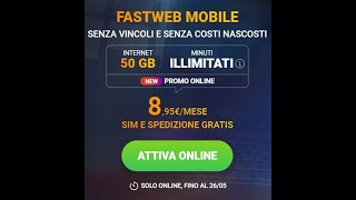 Torna lOfferta FASTWEB con Sim e Attivazione GRATUITA [upl. by Ahsets]