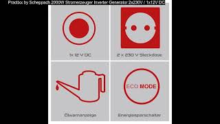 Practixx by Scheppach 2000W Stromerzeuger Inverter Generator 2x230V  1x12V DC [upl. by Asim237]