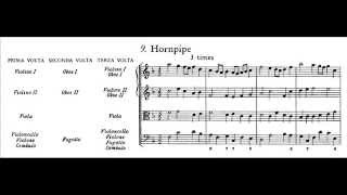 Händel  Hornpipe from Water Music I score [upl. by Amberly]