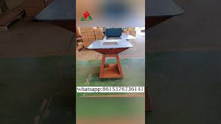 Backyard Home Corten Steel Metal Barbecue Grill Wholesalebbq cortenbbq cortenbbqgrill bbqgrill [upl. by Hsina]