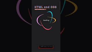 css loader html css tutorial for beginners html css full course html for coding css python [upl. by Norb]