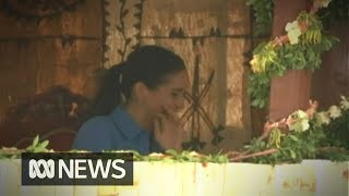 Meghan Markle loses it over a song about mosquitoes  ABC News [upl. by Aivek]