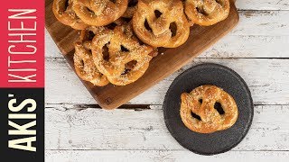 Easy soft pretzels  Akis Petretzikis [upl. by Refennej827]