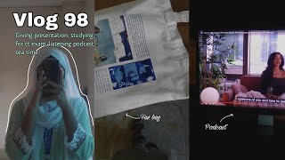 Study vlog  Giving presentation studying for CT exam listening podcast  Tonimas Documentary [upl. by Iht]