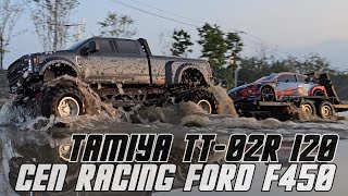 RC Car Cen Racing Ford F450 Tamiya TT02R I20 Drift Test Drive [upl. by Deanne]