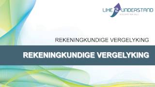 Rekeningkundige Vergelyking  1 Rekeningkundige Vergelyking [upl. by Kendy]