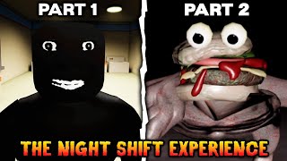 The Night Shift Experience Part 1 and 2  Full Walkthrough  All Endings  Roblox [upl. by Angell]