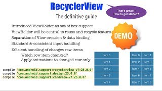 RecyclerView  Part 5 The definitive guide [upl. by Zillah311]