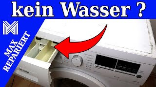 Waschmaschine bekommt kein Wasser  Waschmittel bleibt im Fach  Weichspüler läuft nicht ab [upl. by Hutchison]