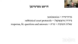 Testimonies in Responsa and What They Tell Us about the Development of Spoken Yiddish In Yiddish [upl. by Silevi]