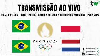 Brasil x Polônia AO VIVO  Vôlei Feminino Paris 2024  Torcida Web [upl. by Yelyk]