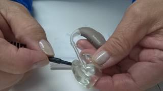 How to Clean a BTE Behindtheear Hearing Aid [upl. by Nahrut]