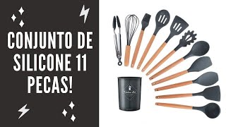 Conjunto De Silicone 11 pecas Utensílios De Cozinha [upl. by Alaaj165]